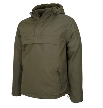 Куртка-Анорак мужская демисезонная Brandit Оливковый 4XL водонепроницаемая и непродуваемая защита от непогоды с большим нагрудным карманом на молнии