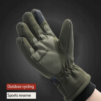 Тактичні рукавички зимові утеплені touchscreen військові Combat WinterTouch Хакі