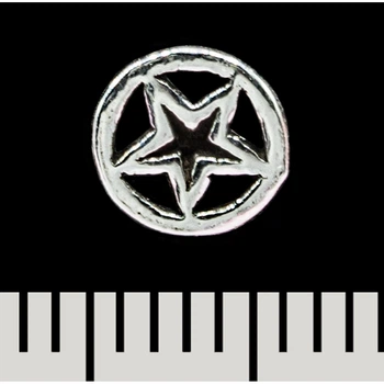 Сережка-гвоздик Зірка у колі (срібло, 925 проба) (sn-052)