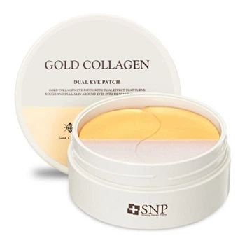 Гідрогелеві патчі SNP Gold Collagen Dual Eye Patch із золотом і колагеном, 60 шт.