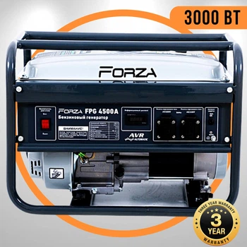 Генератор Бензиновий 3.0 кВт з електричним запуском Forza FPG4500AE + AVR Синхронний Однофазний електрогенератор 3000 Вт