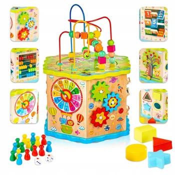 Дитячий інтерактивний дерев'яний куб Kinderplay GS1105