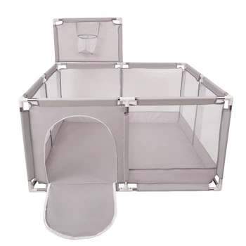 Дитячий манеж 125×125×105 см сірий