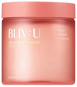 Педи з колагеном BLIV:U Collagen Bouncing Serum Pad 50 pads