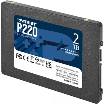 Dysk SSD Patriot P220 2TB 2.5" SATAIII TLC (P220S2TB25)