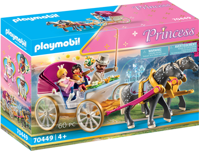 Ігровий набір Playmobil Кінна карета рожева 60 шт (4008789704498)