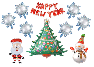 Набор воздушных новогодних шаров Happy New Year - 2, 10 шт 20294