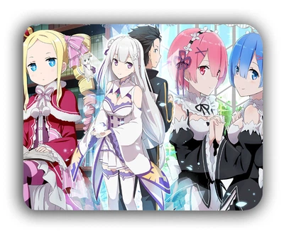 Коврик компьютерный аниме Re:Zero Рем и Рам Жизнь с нуля в альтернативном мире 18х22 см (k020)