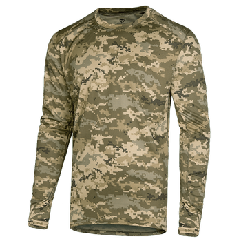 Лонгслів чоловічий тактичний еластичний футболка з довгим рукавом для силових структур Піксель (7249), XXXL TR_7249-XXXL