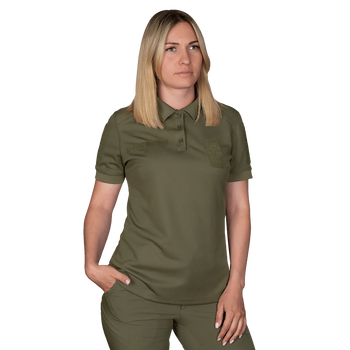 Поло футболка женская тактическая универсальная рубашка для полицейских Camotec CM Pani Army ID Олива XS TR_7161(XS)