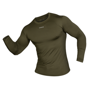 Лонгслив тактический эластичный футболка с длинным рукавом для силовых структур Олива Ukraine (7342), XL TR_7342-XL