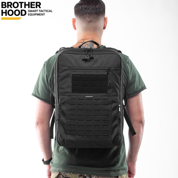 Рюкзак для дронов защитный тактический универсальный для силовых структур Brotherhood Черный M 16л TR_BH-ZRD-02BL