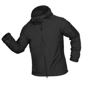 Куртка тактична демісезонна чоловіча для силових структур Stalker SoftShell Чорна (7226), L TR_7226(L)