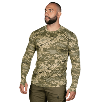 Лонгслів чоловічий тактичний еластичний футболка з довгим рукавом для силових структур Піксель (7249), M TR_7249-M