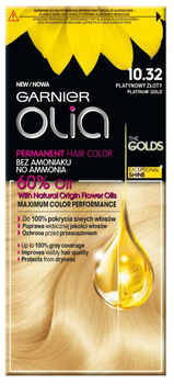 Farba do włosów Garnier Olia 10.32 Platynowy Złoty 161 g (3600542412254)