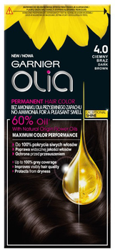 Farba do włosów Garnier Olia 4.0 Ciemny Brąz 161 g (3600542243933)