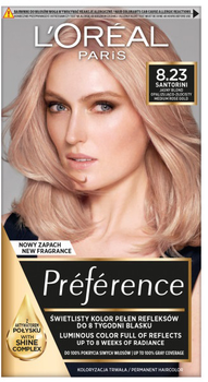 Фарба для волосся L'Oreal Paris Preference 8.23 Середнє рожеве золото 243 г (3600523577651)