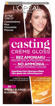 Farba do włosów L'Oreal Paris Casting Creme Gloss 525 Czekoladowy Mus 254 g (3600523029488)