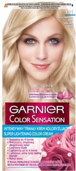 Krem koloryzujący do włosów Garnier Color Sensation 111 Srebrny Superjasny Blond 163 g (3600541136892)