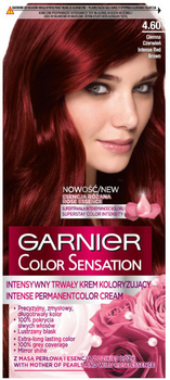 Krem koloryzujący do włosów Garnier Color Sensation 4.60 Intensywna Ciemna Czerwień 163 g (3600541136779)