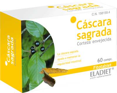 Дієтична добавка Eladiet Cascara Sagrada 300 мг 60 таблеток (8470001581594)