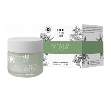 Крем Inspira с маслом конопли Успокоение и лифтинг CALM&LIFT 24H CREAM CBD Skin Care 50 мл 4251059302577