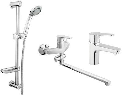 Набор смесителей RUBINETA Uno-12/C + Uno-18 + Varianta-Delta (625002)
