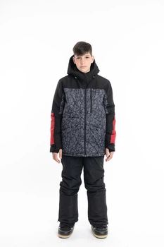 Куртка лыжная мальчикам Just Play Jacket черный с красным (B3384-red) 146