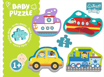 Puzzle Trefl Baby Classic Transport osobowy 4 elementy (5900511360752)