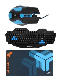 Ігровий комплект 3в1 - Gaming Combo AVAtech (клавіатура і мишка з підсвітками + великий килимок)