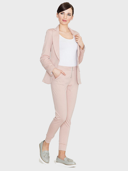 Spodnie slim fit damskie Lenitif K153 L Różowe (5902194302418)