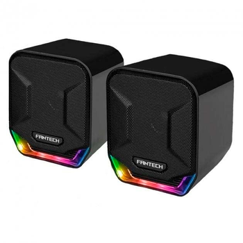 Комп'ютерні стовпчики Fantech GS202 Sonar акустика 6W, AUX, USB, LED RGB підсвічування, дротові для комп'ютера або ноутбука Чорний