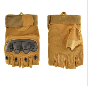 Тактичні рукавички без пальців, Койот, XL
