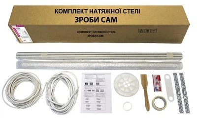 Комплект натяжного потолка Сделай сам № 16 для комнаты 3х5,8 м (3,2х6м)