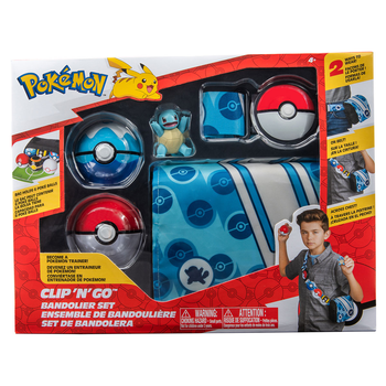 Zestaw figurek Jazwares Pokemon Bandolier Poke Ball, Dive Ball, Squirtle Seria 3 (191726426271)