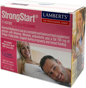 Комплекс вітамінів та мінералів Lamberts Strongstart Para Mujeres 60 таблеток + 60 капсул (5055148412456)