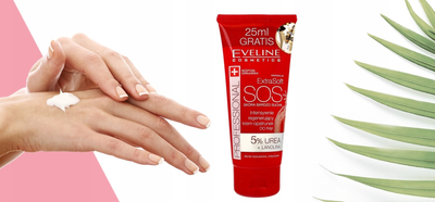 Крем для рук Eveline Cosmetics Extra Soft SOS інтенсивно відновлюючий 5% сечовина + ланолін 100 мл (5901761999341)