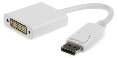 Adapter Cablexpert DisplayPort - DVI 0.1 m Biały (A-DPM-DVIF-002-W)