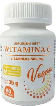 Дієтична добавка Gorvita Vitamin C with Acerola 500 мг 60 капсул (5903317643302)