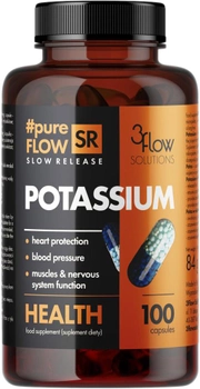 Suplement diety 3Flow Solution Pureflow SR Potassium 100 kapsułek (5903981611072)