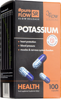 Suplement diety 3Flow Solution Pureflow SR Potassium 100 kapsułek (5903981611072)