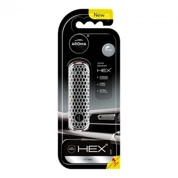 Ароматизатор на обдув 10г AROMA Car HEX Silver [83576]
