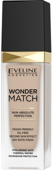 Тональна основа для обличчя Eveline Cosmetics Wonder Match Foundation 12 Light Natural розкішна підлаштовувальна 30 ml (5901761985177)