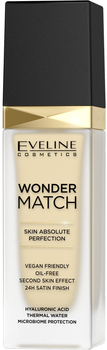 Тональна основа для обличчя Eveline Cosmetics Wonder Match Foundation 01 Ivory розкішна підлаштовувальна 30 ml (5901761985078)