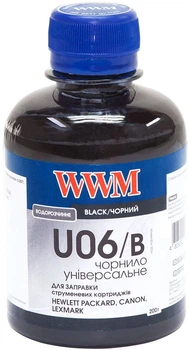 Чернила WWM U06 Canon/HP/Lexmark/Xerox 200 мл Black (U06/B)