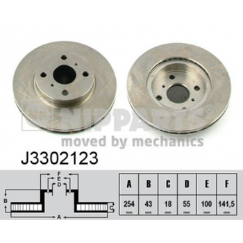 Тормозной диск Nipparts J3302123