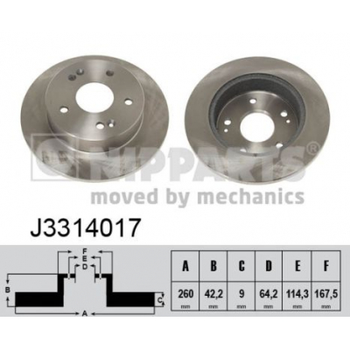 Тормозной диск Nipparts J3314017