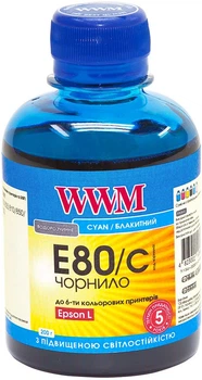 Чорнило WWM E80 Epson L800 200 мл Cyan (E80/C)