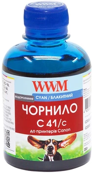 Чорнило WWM C41 Canon CL-41С/CL-51С/CLI-8C 200 мл Cyan (C41/C)