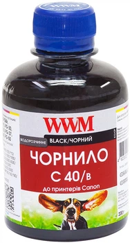 Чернила WWM Canon PG-40BK/PG-50BK/PGI-5BK 200 мл Black (C40/B)
